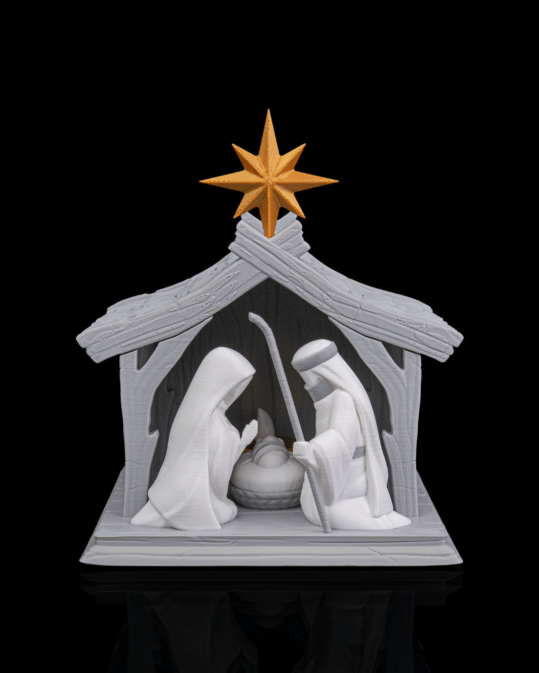 Glowing Nativity Tealight Lamp