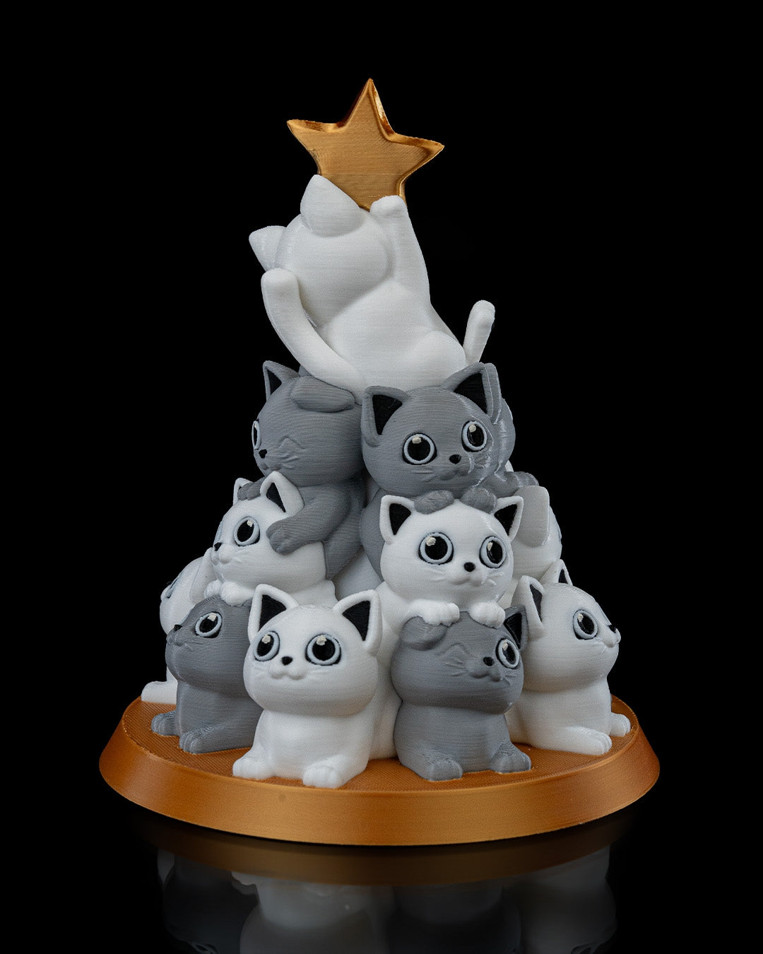 Cat in Christmas Tree Tealight Lamp