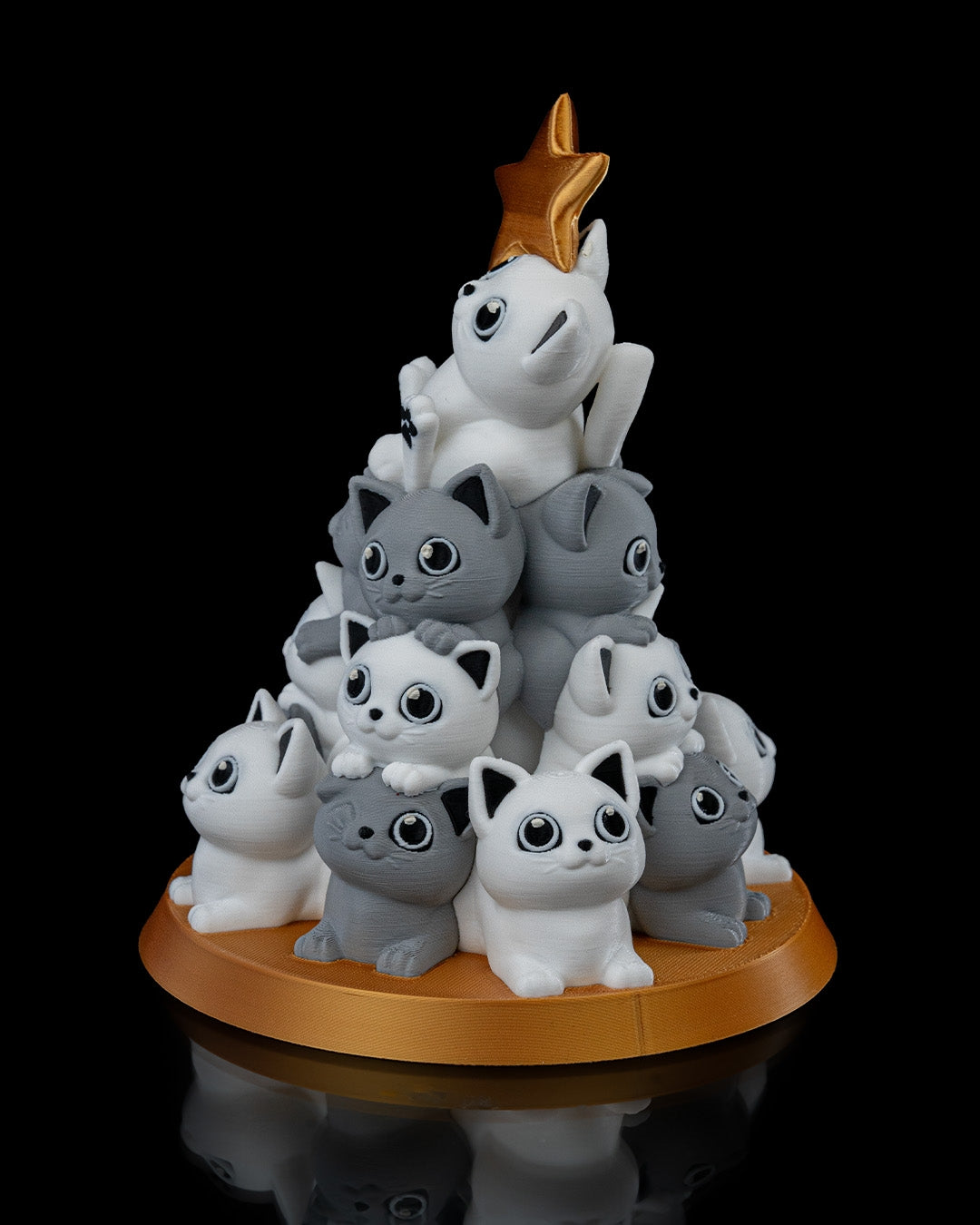Cat in Christmas Tree Tealight Lamp