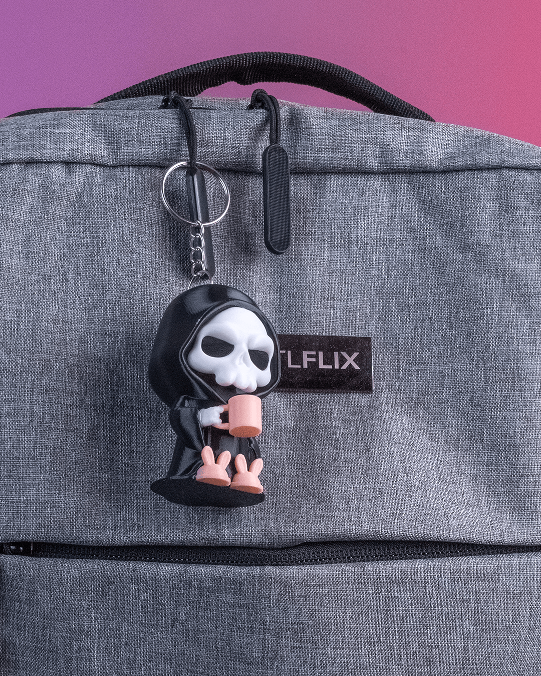 Grim Reaper Coffee Break Keychain