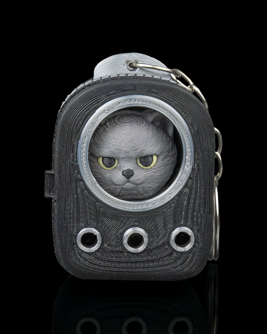 British Shorthair Cat Backpack Charm