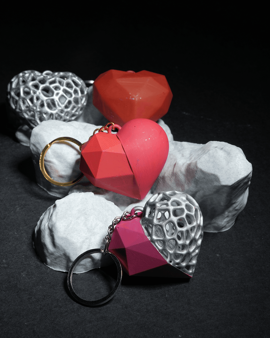 Layered Heart Pendant Charm