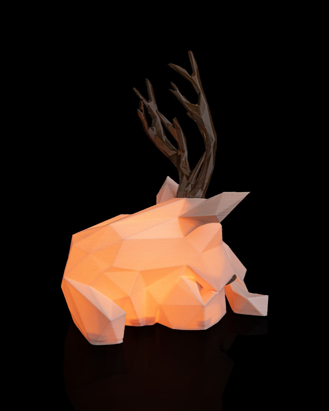 Geometric Reindeer Tealight Lamp