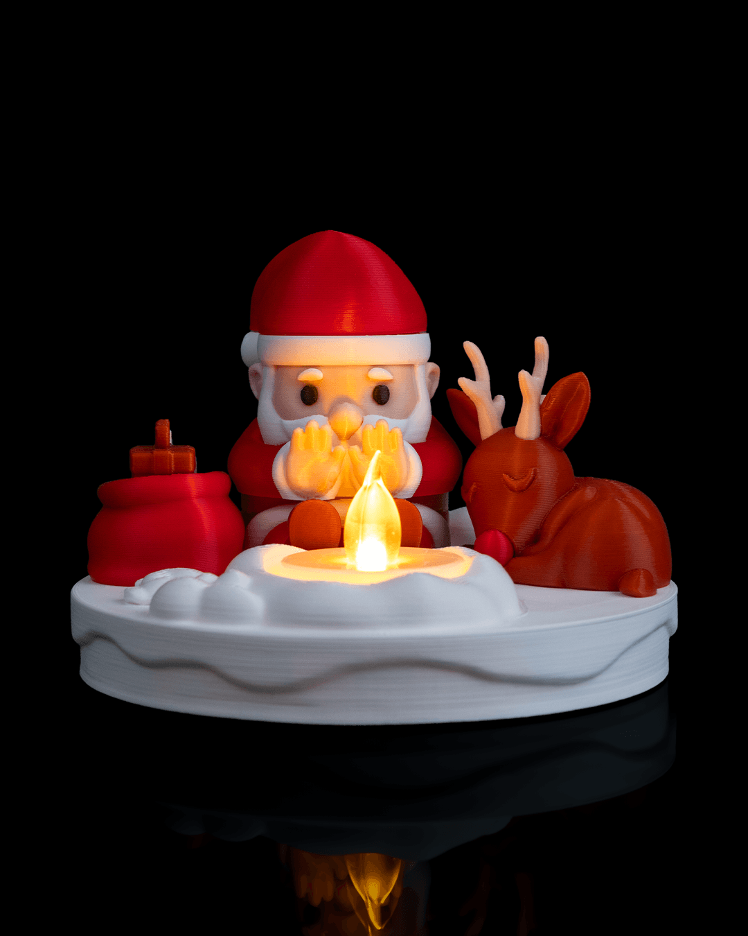 Santa's Campfire Tealight Lamp