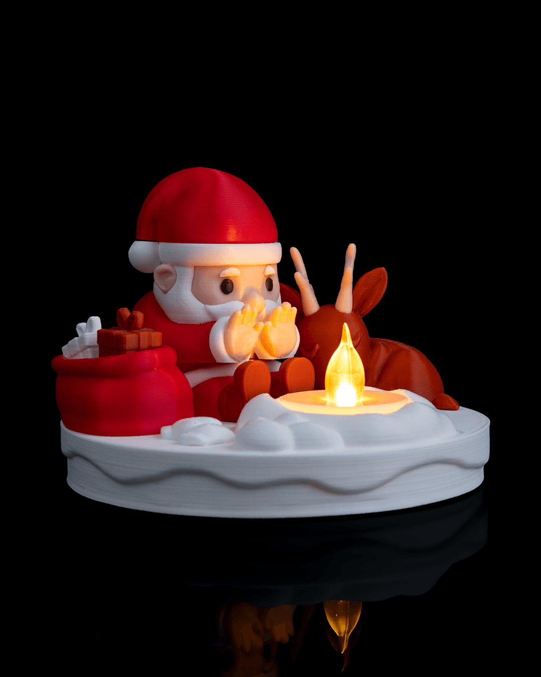 Santa's Campfire Tealight Lamp