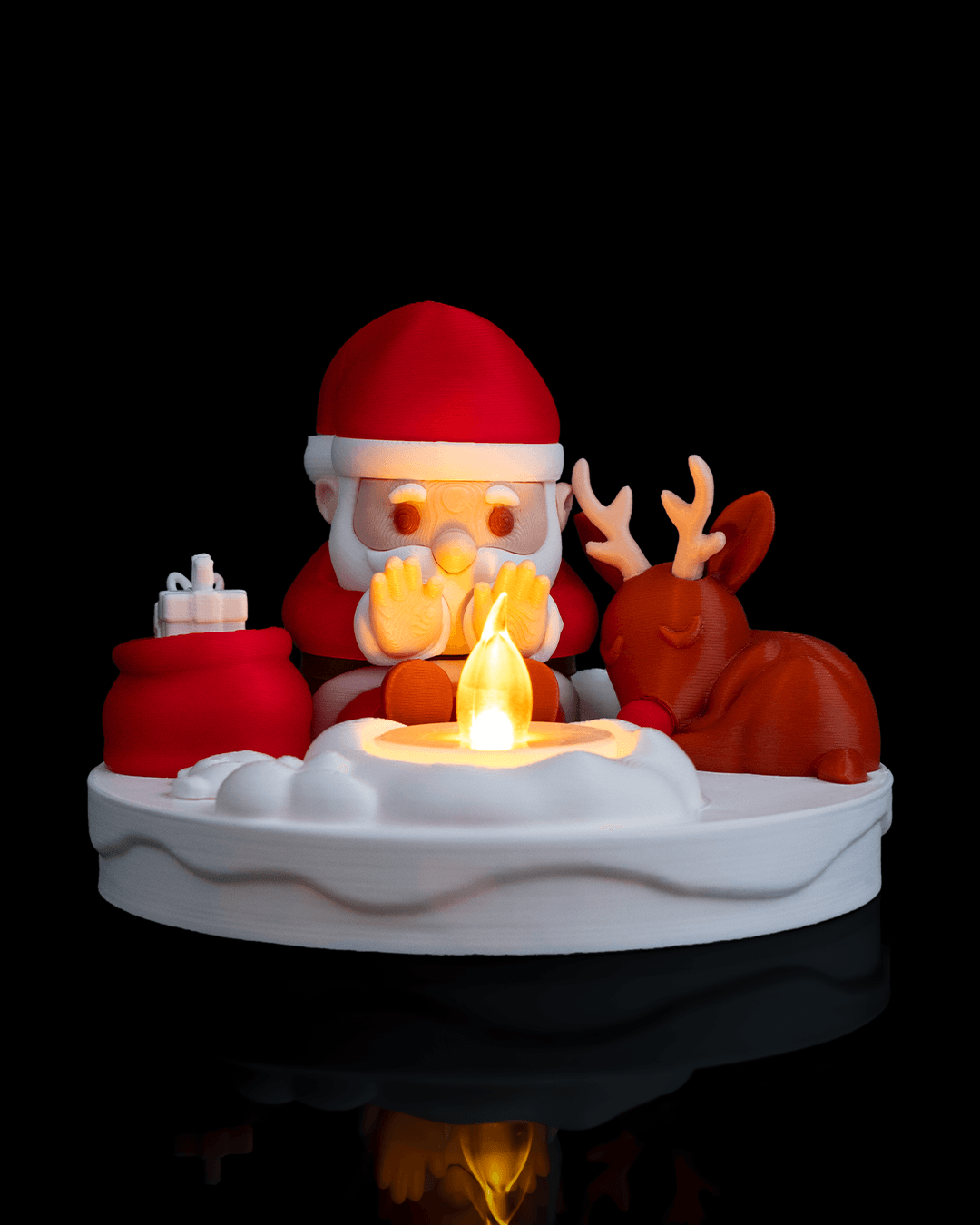 Santa's Campfire Tealight Lamp