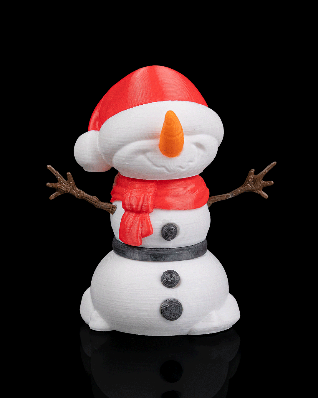Smiling Snowman Keychain