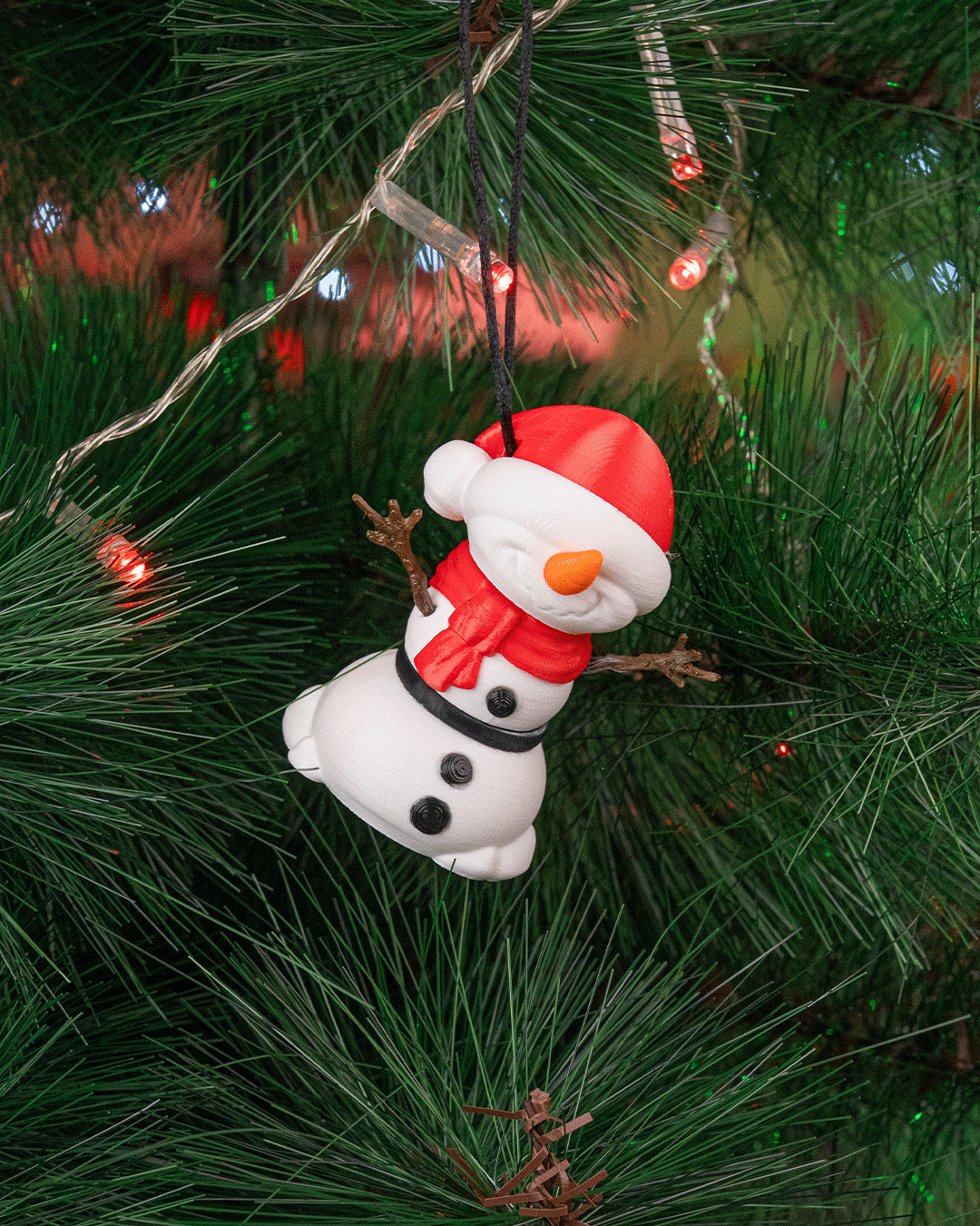 Smiling Snowman Keychain