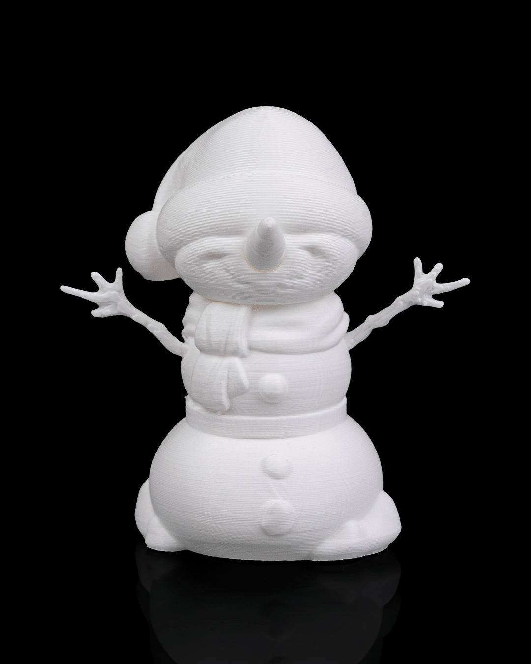 Smiling Snowman Keychain