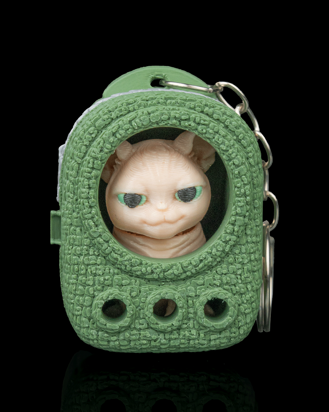 Sphynx Cat in Sweater Backpack Charm