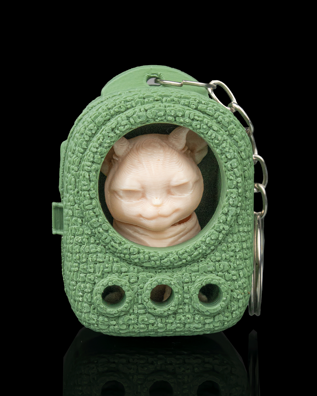 Sphynx Cat in Sweater Backpack Charm