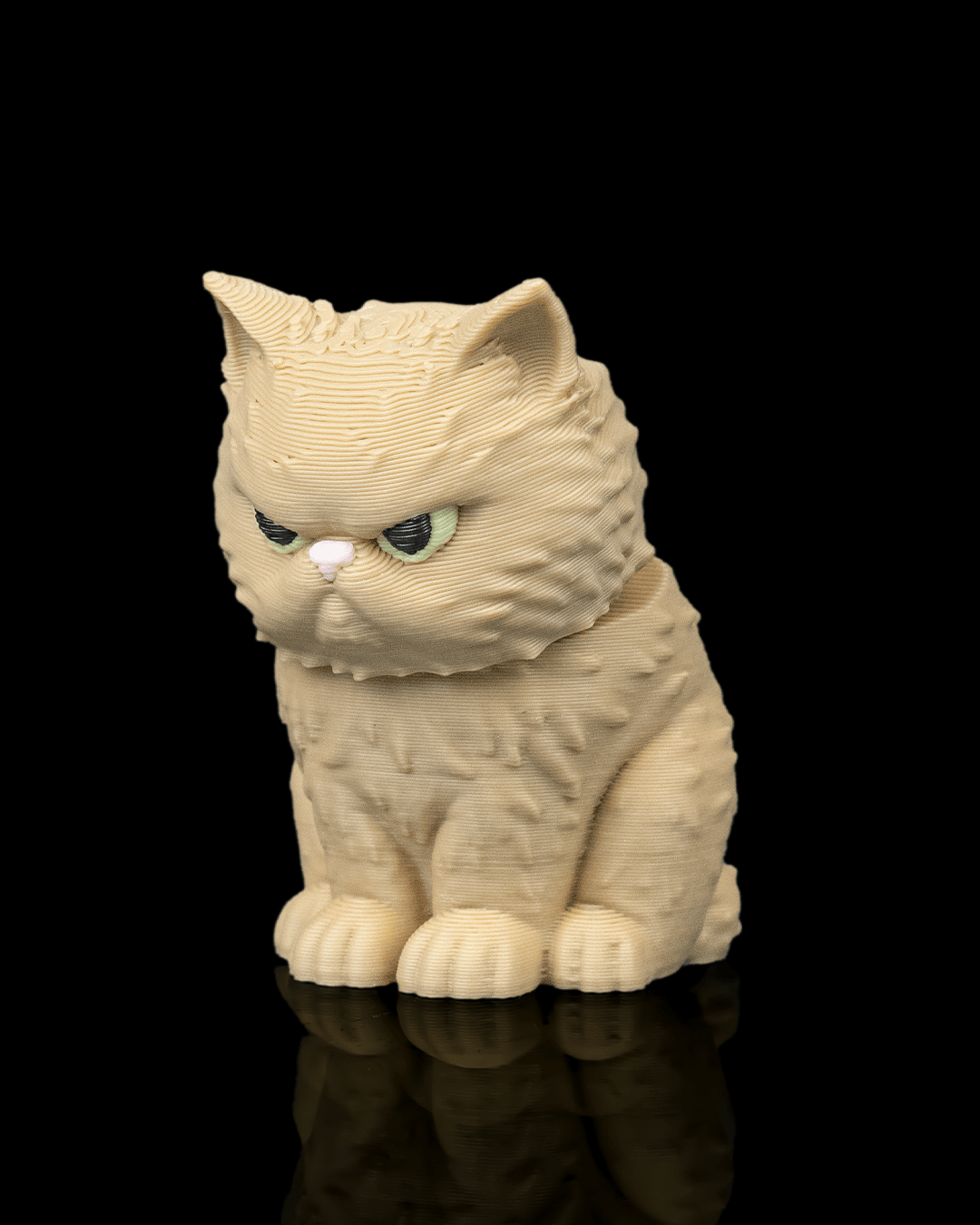 Grumpy Persian Cat Backpack Charm