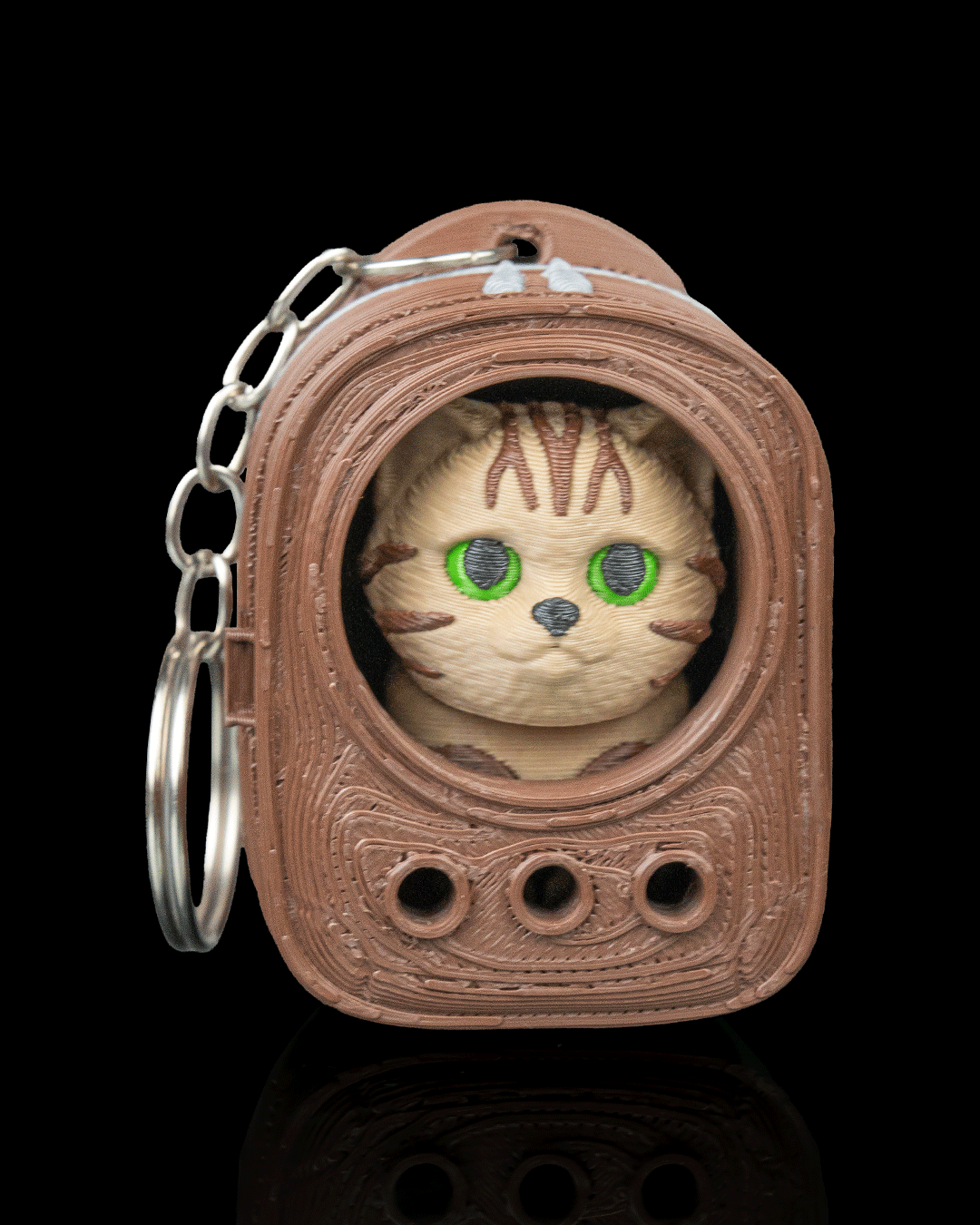 Street Tabby Cat Backpack Charm