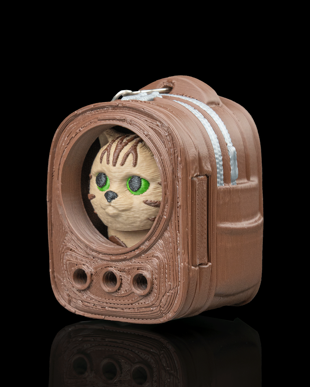 Street Tabby Cat Backpack Charm