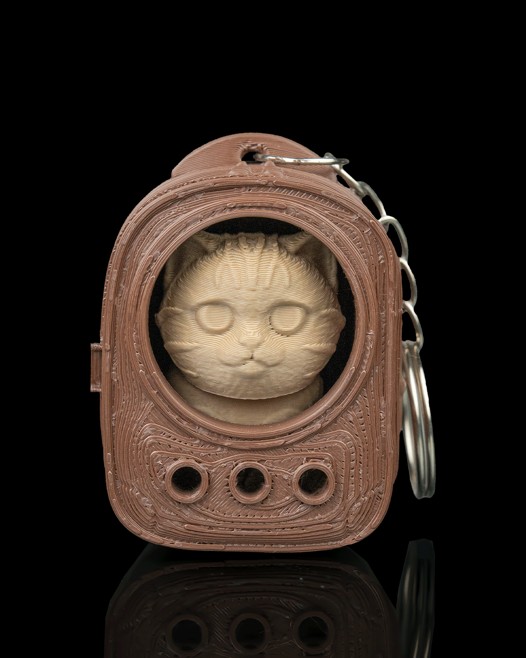 Street Tabby Cat Backpack Charm
